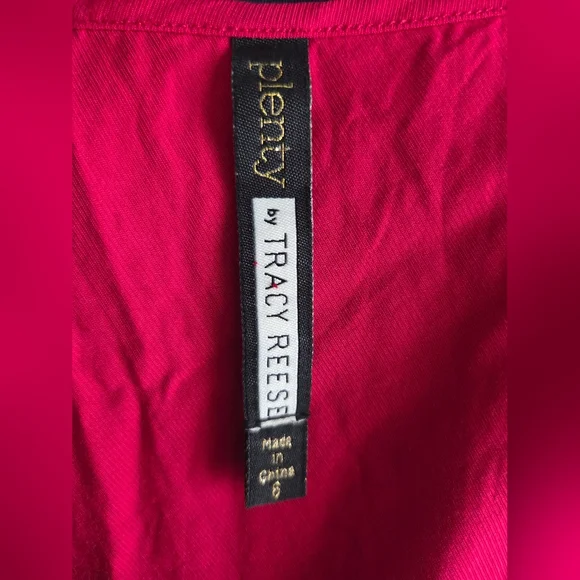 Anthropology Plenty By Tracy Reese Red Sleeveless Corset-Waist Midi Dress Size 6 - Picture 13 of 13